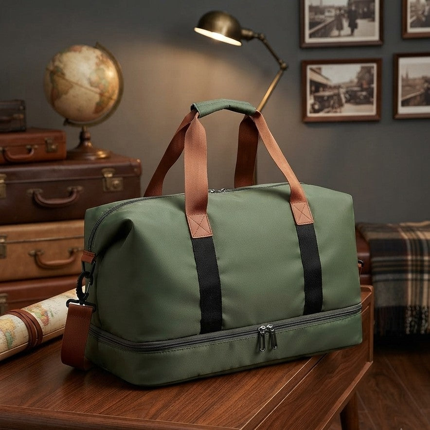 Waterproof Travel Duffle Bag with Shoe Compartment