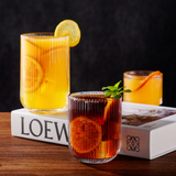 6-Piece Ribbed Short Glass
