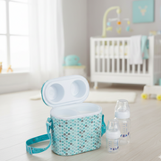 Bottle warmer with two feeding bottles for safe and convenient baby feeding