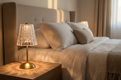 Bedside Touch Lamp – Crystal Gold