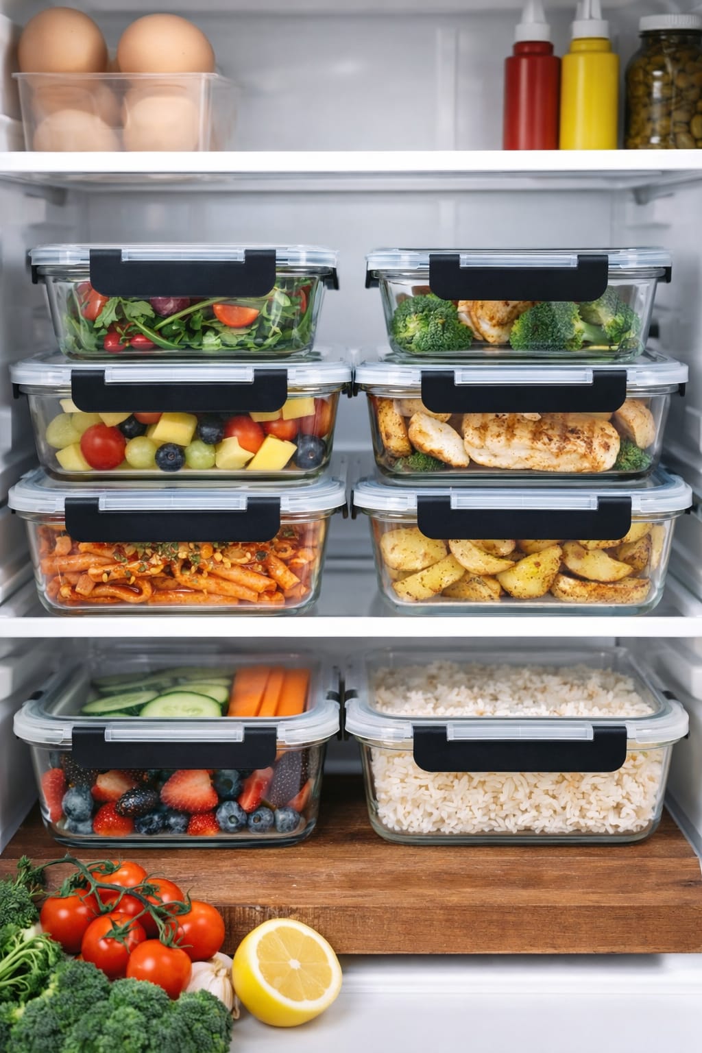 4-Piece Glass Food Container Set