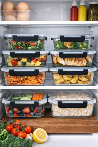 4-Piece Glass Food Container Set