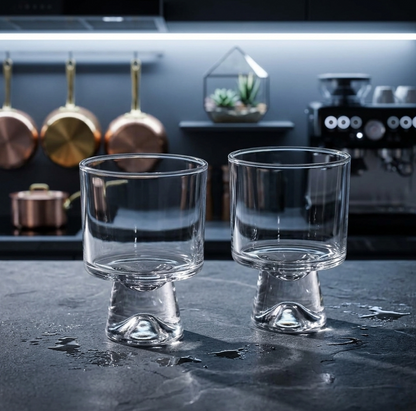 6-Piece Mountain Base Crystal Glassware Set