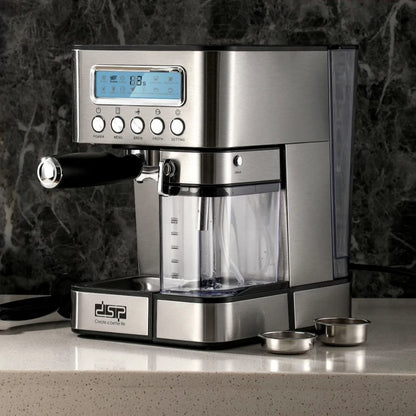 Espresso Coffee Maker with LCD Display and Automatic Milk Frother