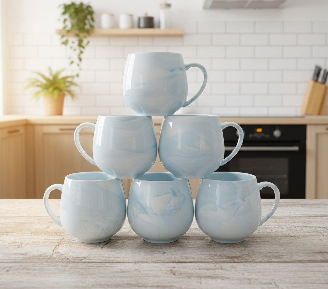 Pot-Like Ceramic Mug Set – 6 Pieces