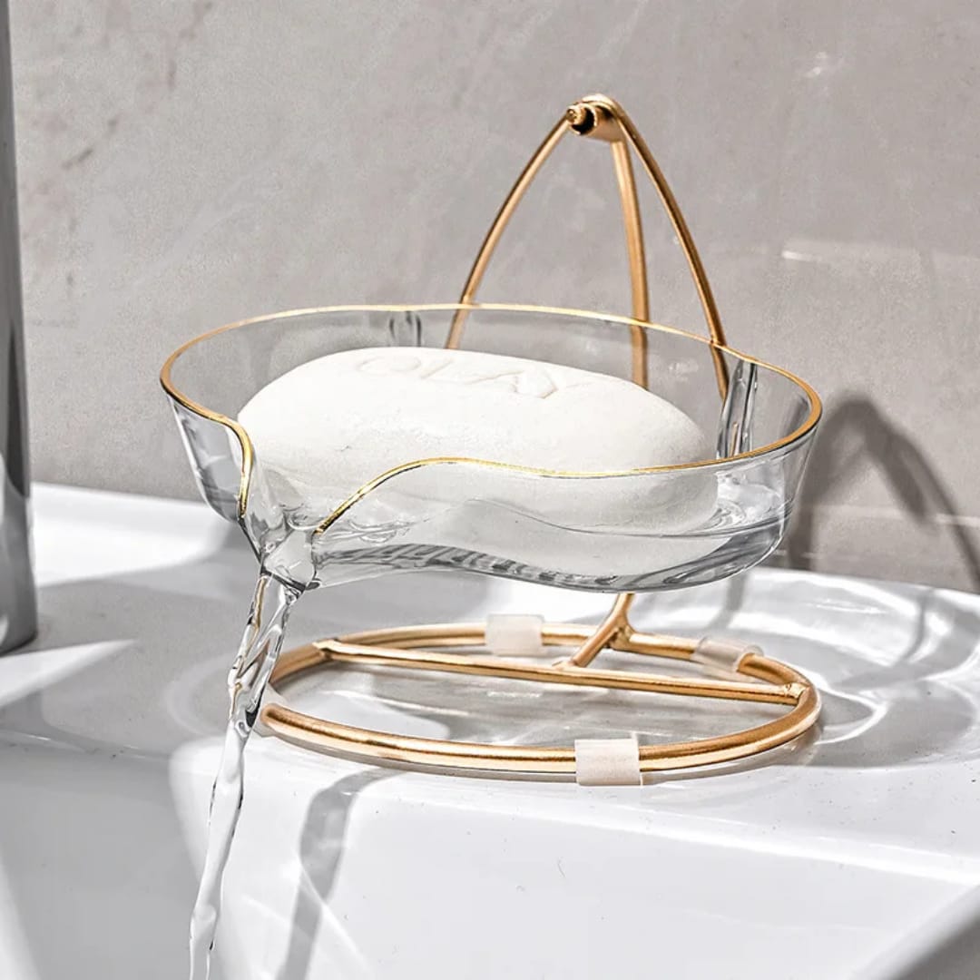 Light floor-standing soap dish for bathroom storage