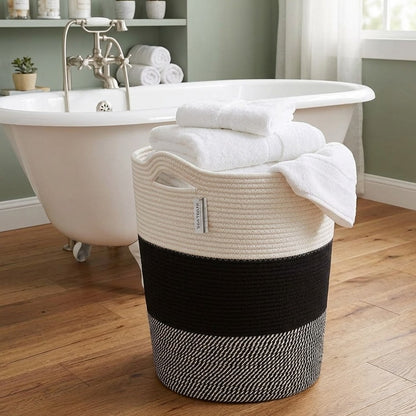 Cotton Rope Basket Storage Organizer