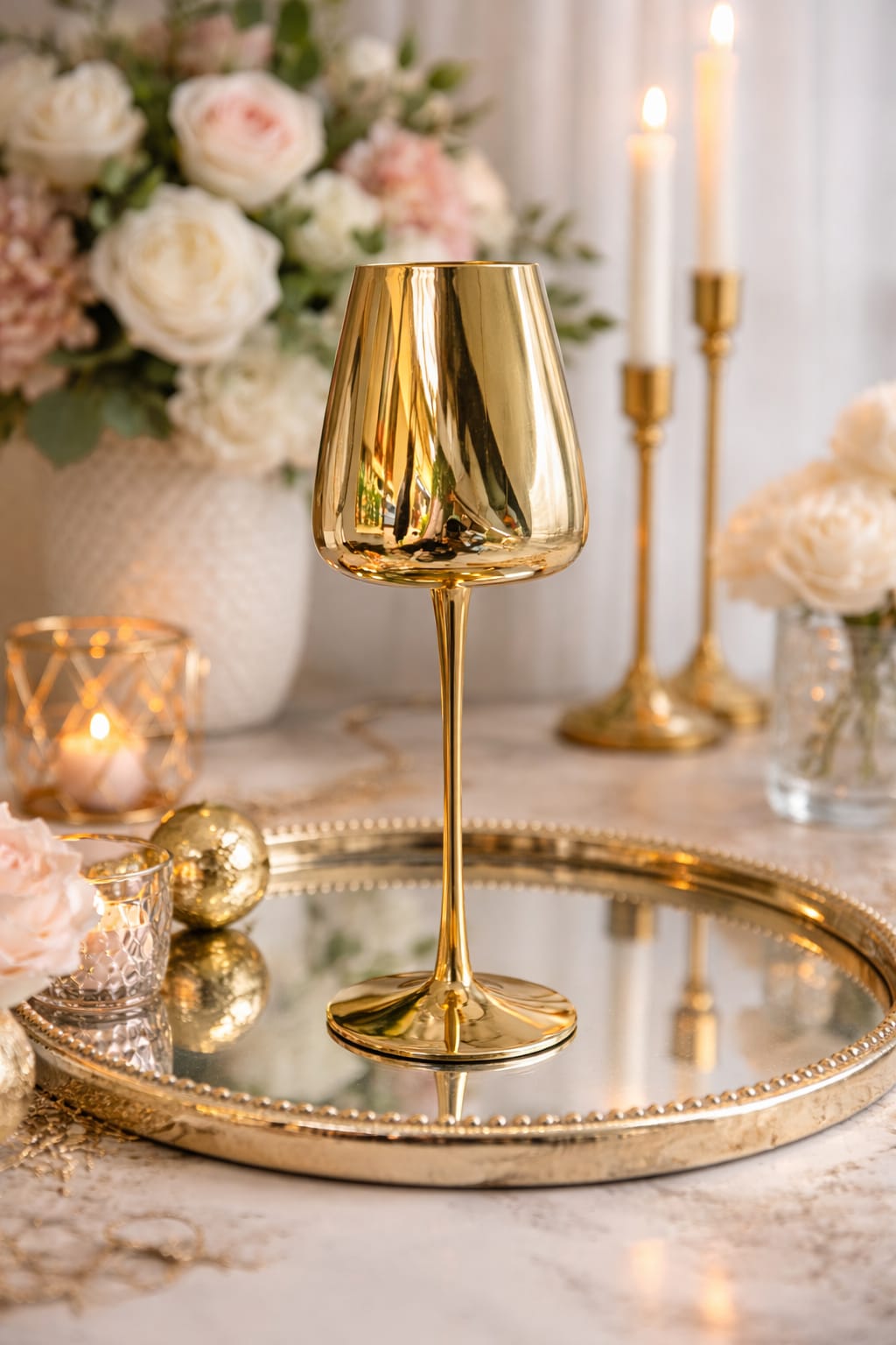 Long Stem Glass Goblet Wine Glass Pair