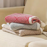 Bohemian knitted throw blankets