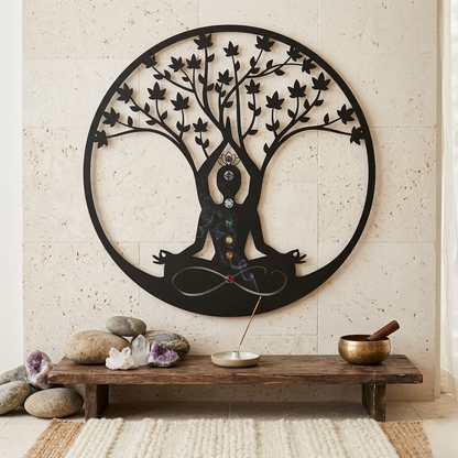 Yoga Meditation Handmade Metal Wall Décor