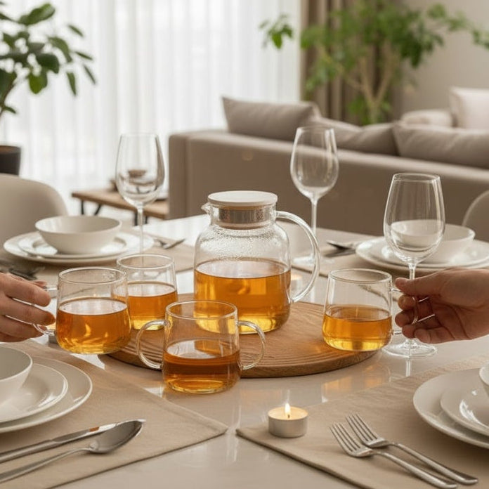 5 Piece Glass Teapot Set