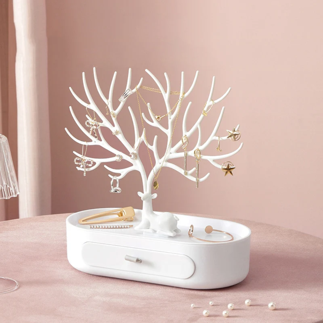 Antler Jewelry Stand with Drawer