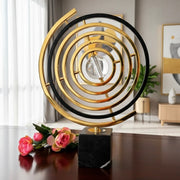 Metal and glass globe decor accessory for home or office
