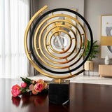 Decorative Metal And Glass Globe Decor Piece
