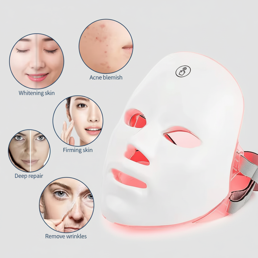 7 Color LED Facial Light Therapy Mask