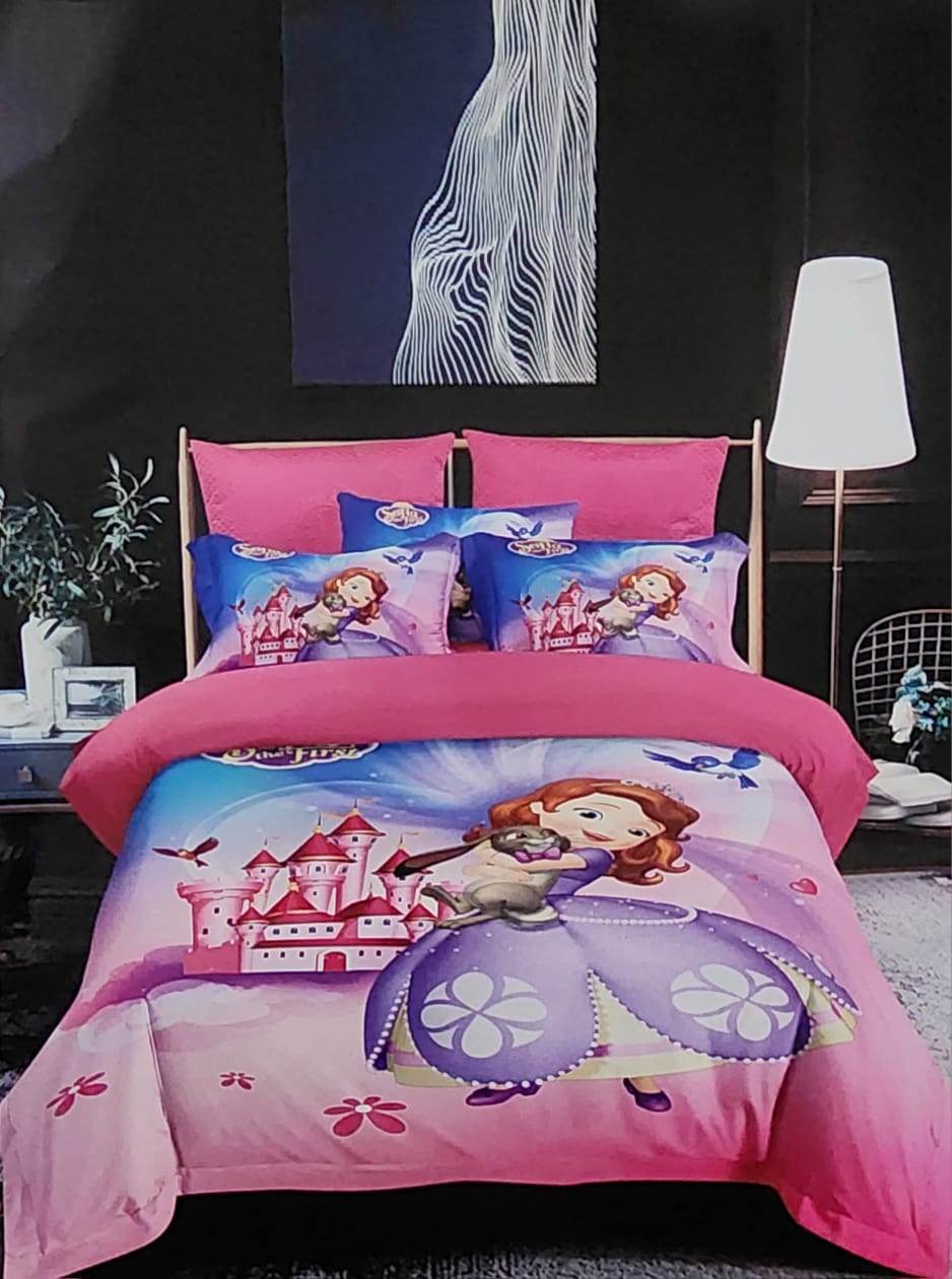 Cotton Cartoon-Themed Kids Duvet Set