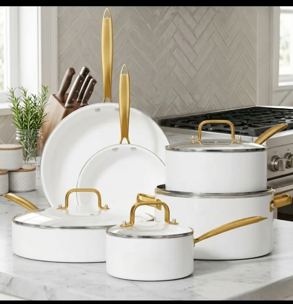 15-Piece Ceramic Cookware Set