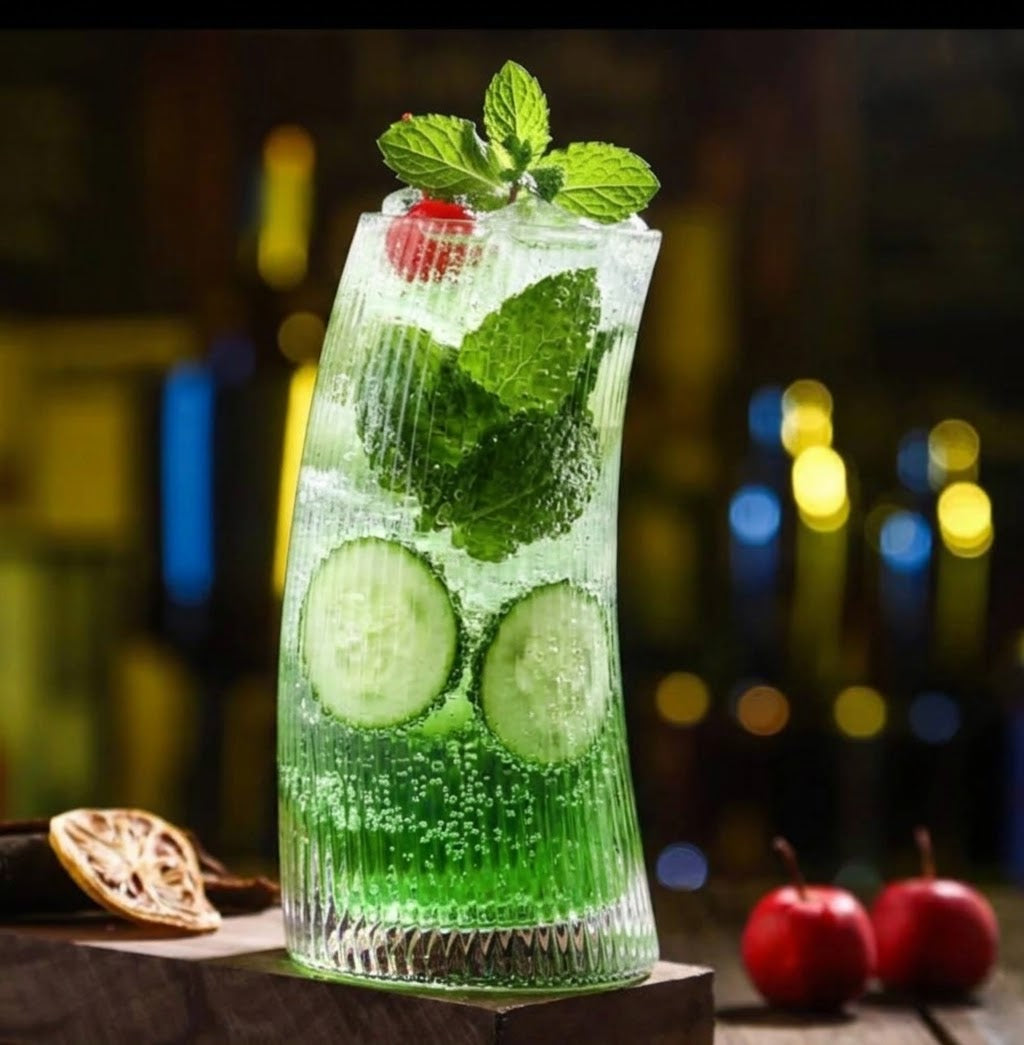 Crescent Shaped Borosilicate Glassware Set of 6