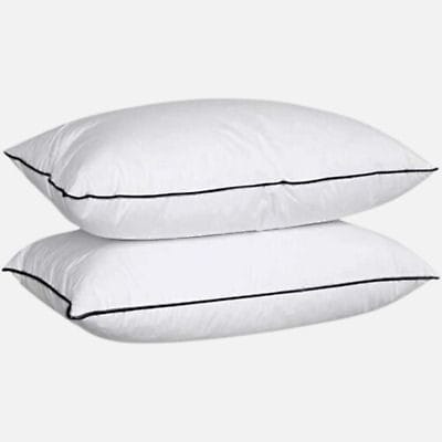 Piped Edge White pillows