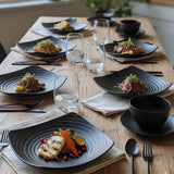 1pc Stoneware Black Sizzling Bowl