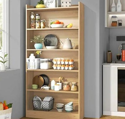 5-Tier Engineered Wood Bookcase – Open Shelf Storage Cabinet