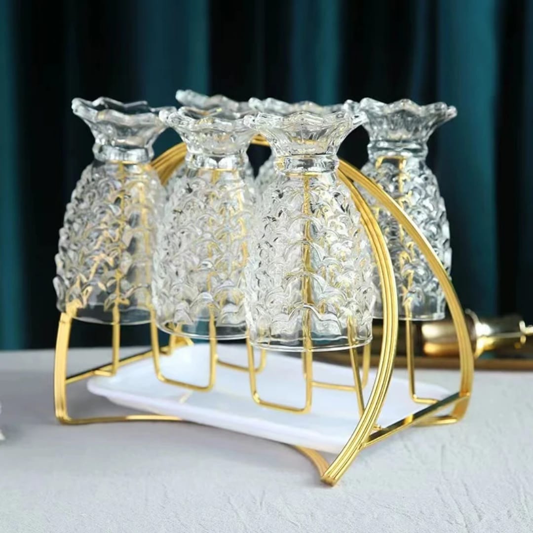 Automatic Spin Glass Water Cup Rack