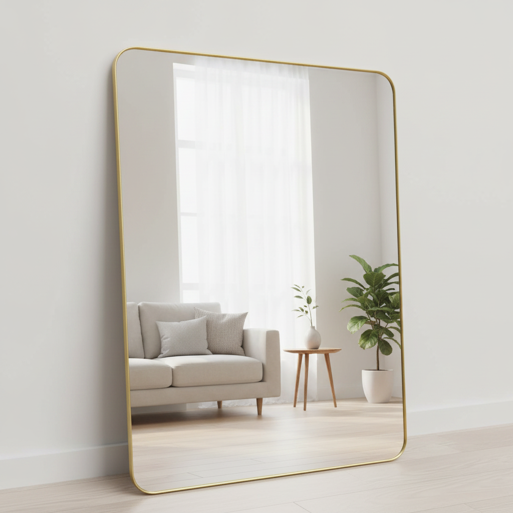 Unbreakable rectangular wall mirror 60cm x 80cm.