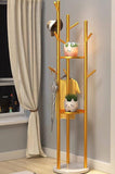 Multifunctional Golden Coat Tree Stand