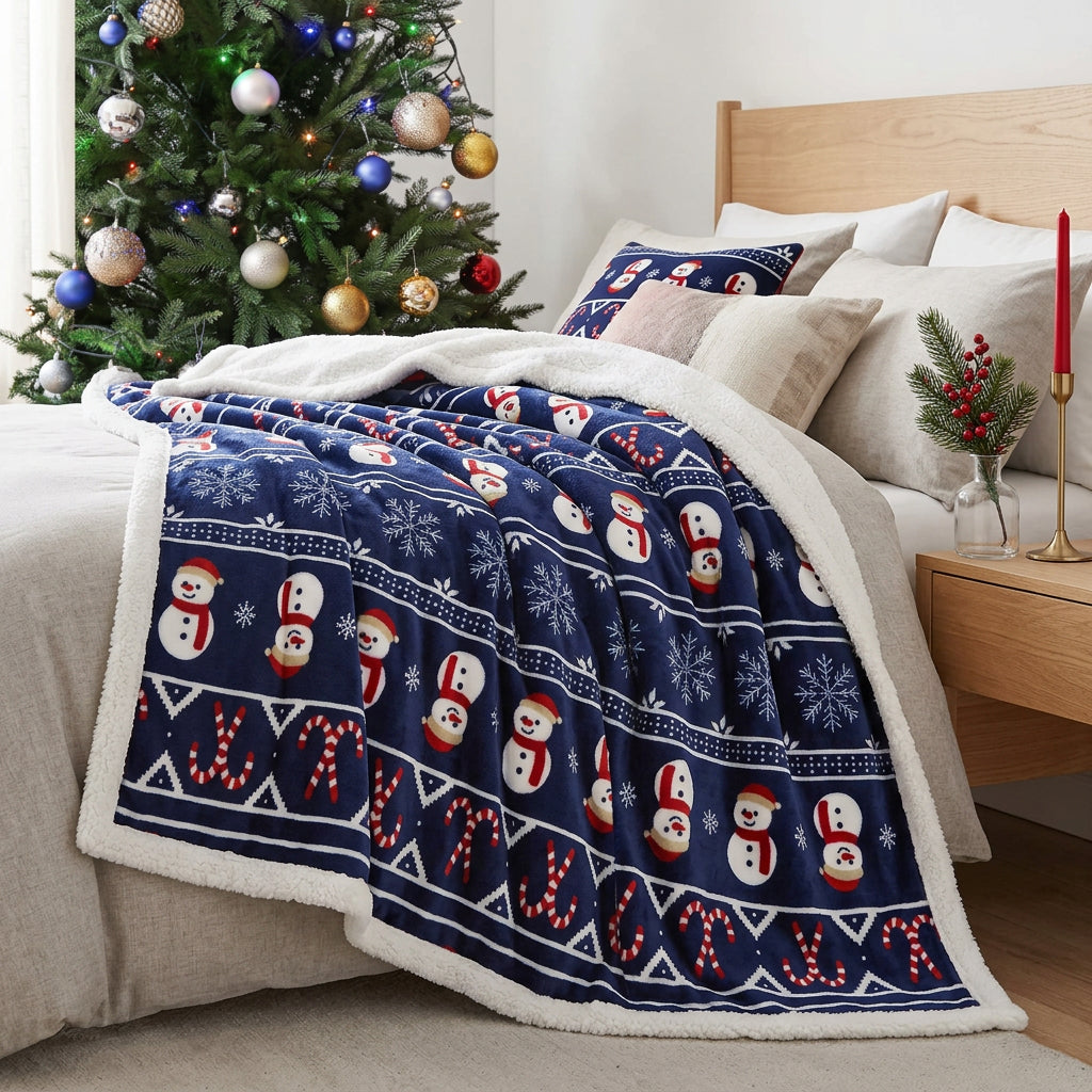 150 × 200cm Christmas Fluffy Blanket in Festive Colours and Patterns for Sofa, Bed and Christmas Gifting available in Nairobi, Kenya