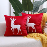 4Pcs Velvet Decorative Christmas Pillow Covers