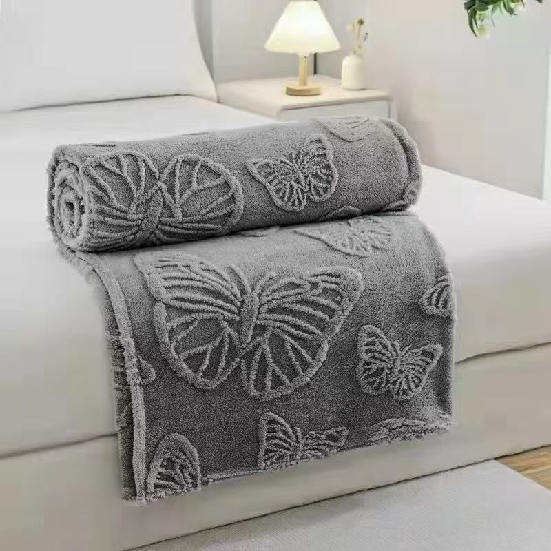 Soft Fleece Butterfly Blanket 6 × 6ft