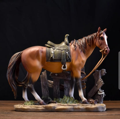 Farm Style Brown Decorative Horse Figurine
