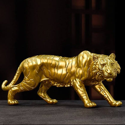 Resin Gold Tiger Statue