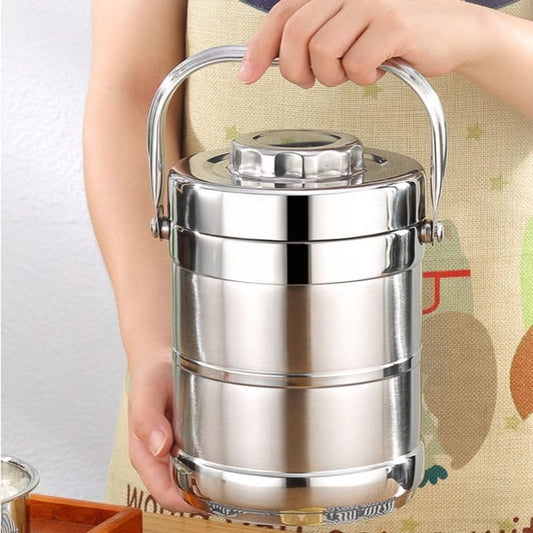 Stainless Steel 3-in-1 Food Flask Lunchbox