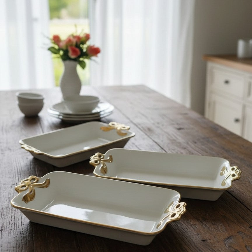 3Pcs Special Ceramic Tray Set
