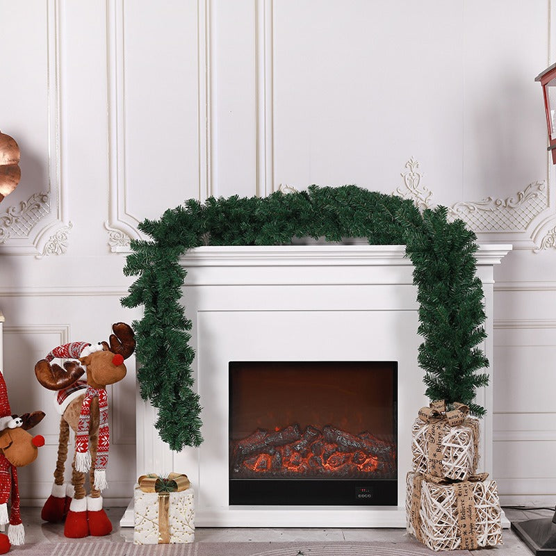 Christmas Green Pine Needle Wreath Garland