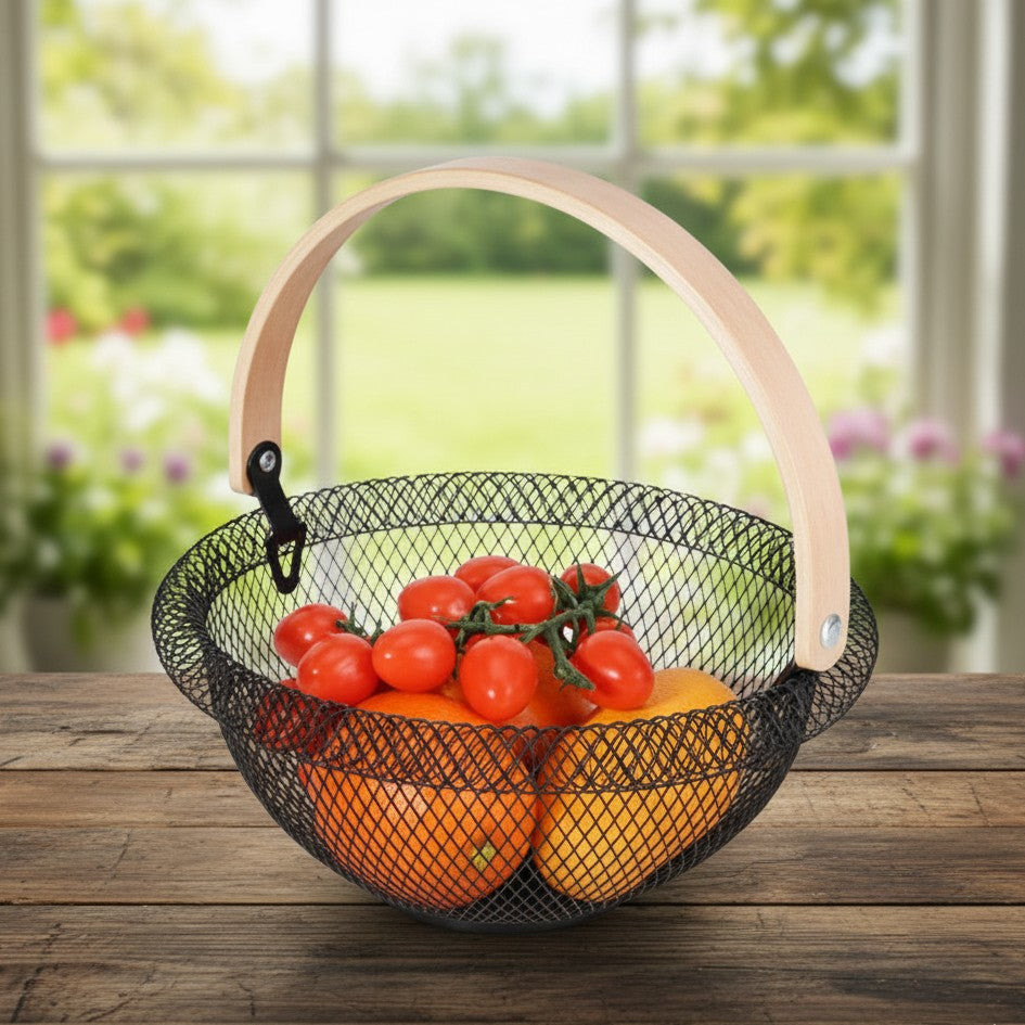 29cm Brim Round Mesh Fruit Basket