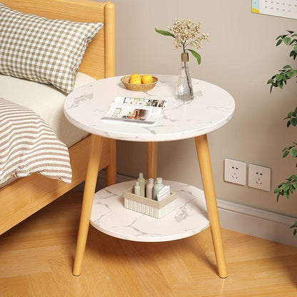 2 Layer Coffee Side Table With Marble Effect