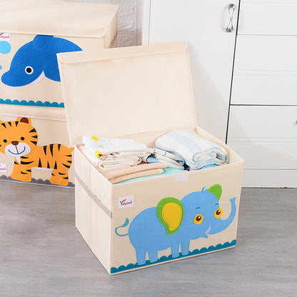 Folding Kids Storage Box With Lid