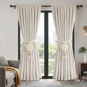 Camellia flower decorative curtain tieback pair for elegant window and home décor styling