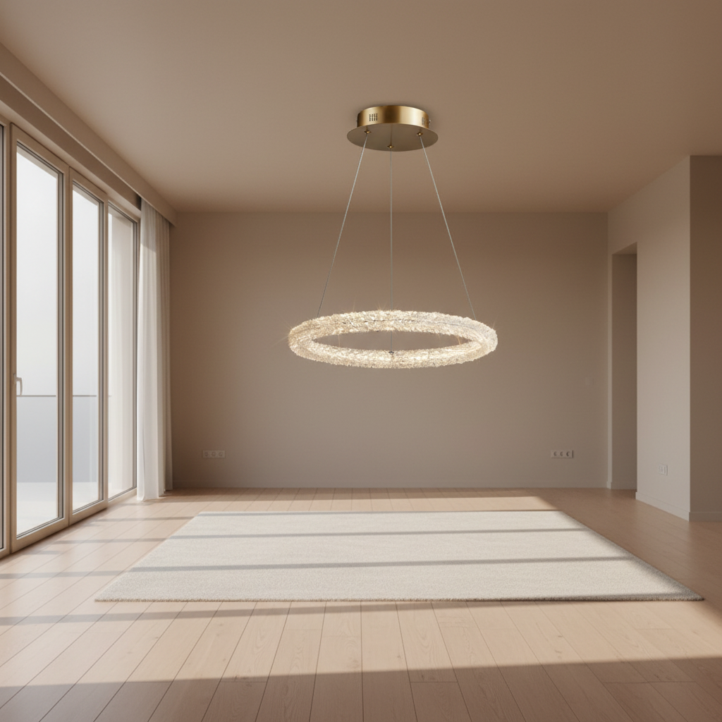 Halo Crystal Ceiling Chandelier Light
