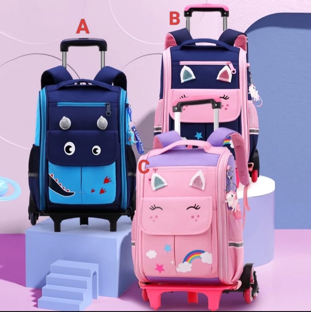 Rolling Trolley School Bag