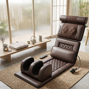 Full body flexible massage mattress seat with multiple massage zones for head, back, and legs for home relaxation use.