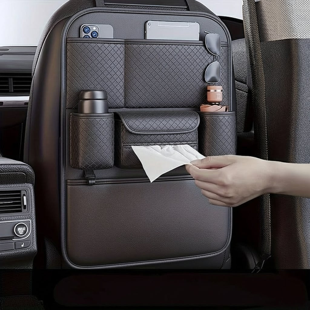 Leather Back Seat Organizer
