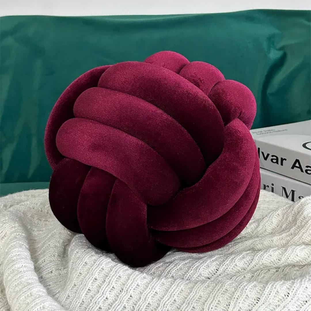 30cm Hand Woven Knot Ball Pillow