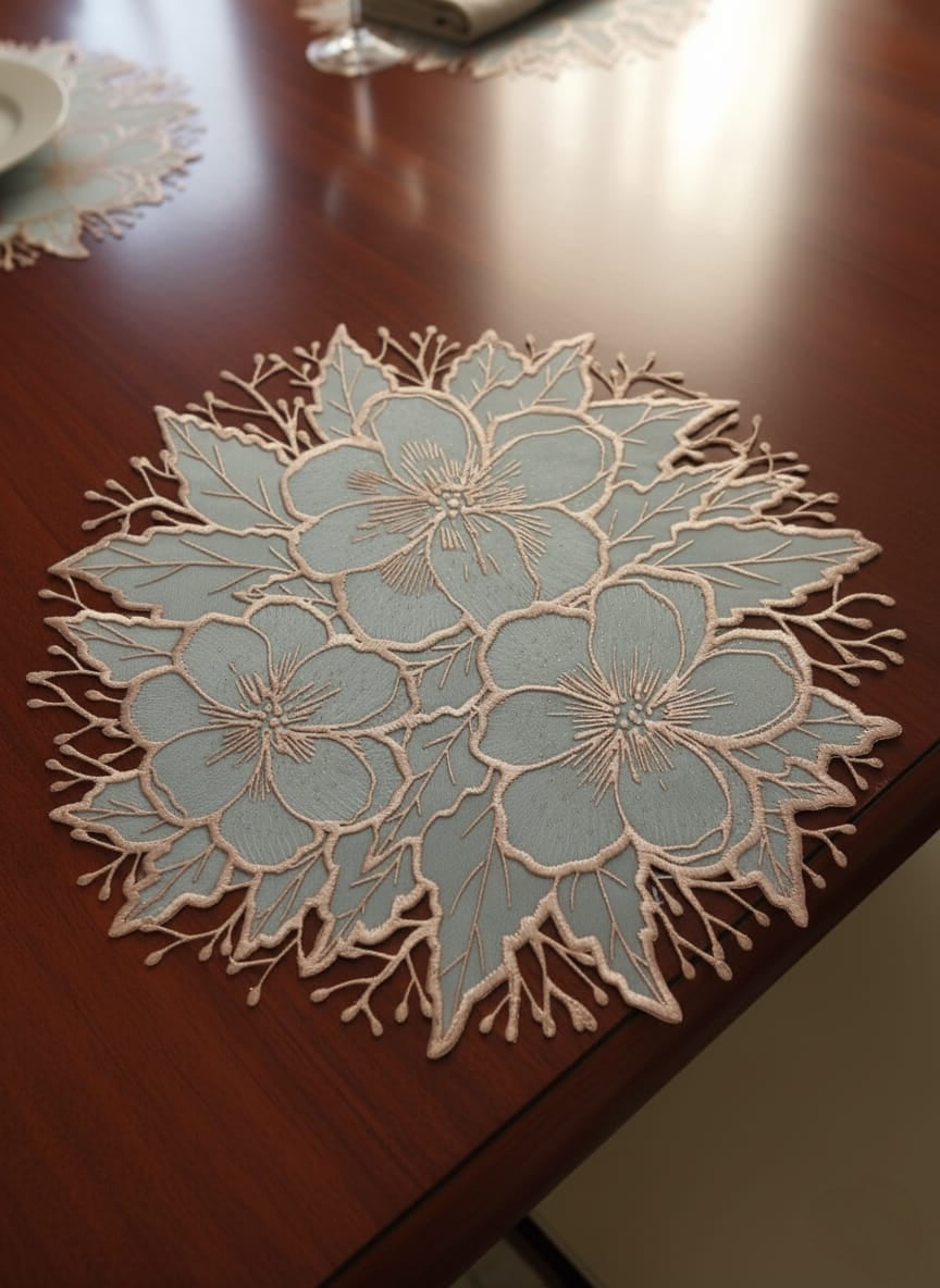 Nordic Round Lace Table Mats Set of 6