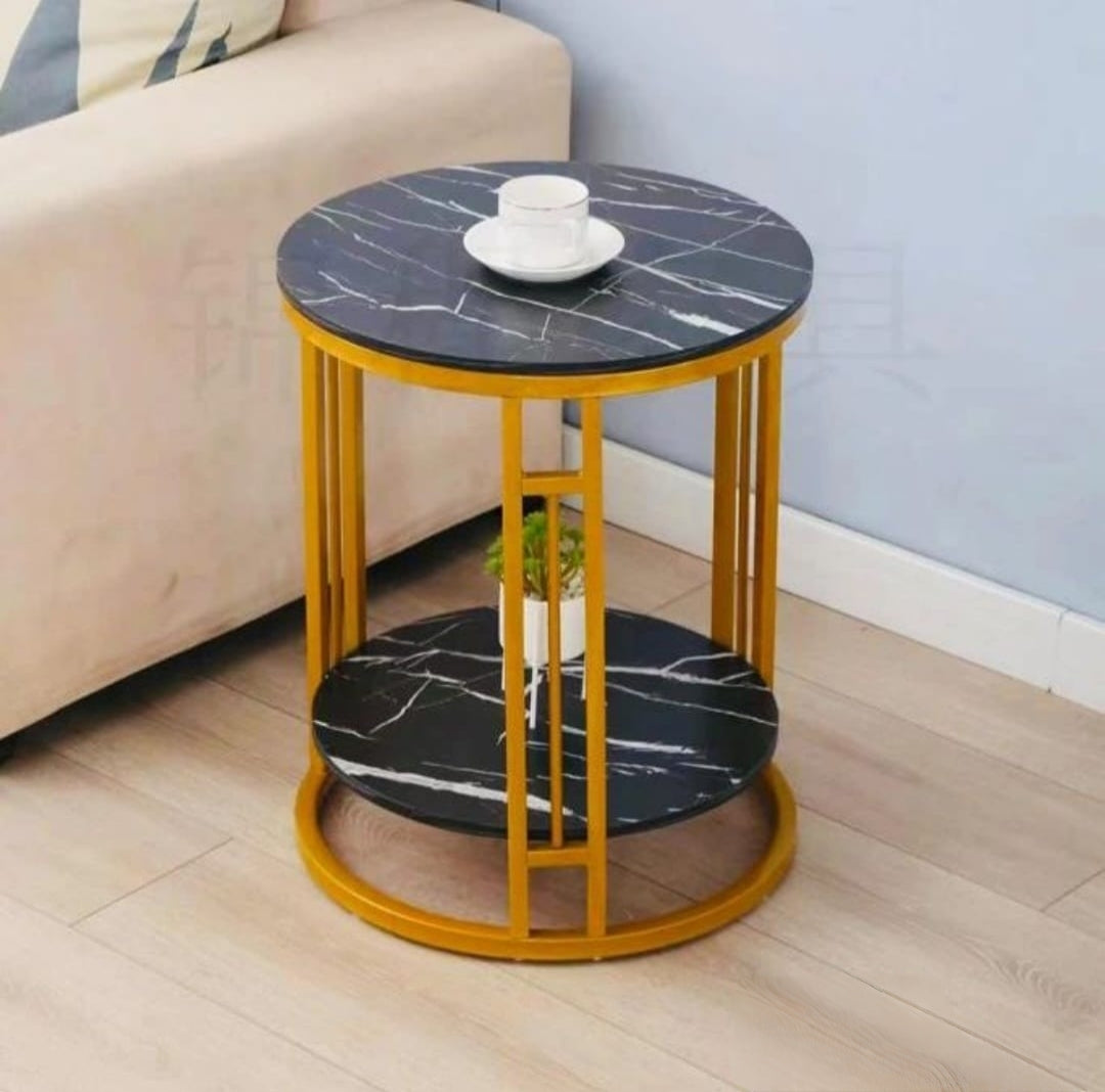 Double layer MDF bedside cabinet and side coffee table