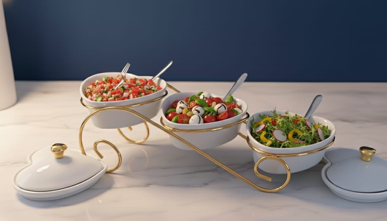 Floating Snack Bowl Love 3pc Set