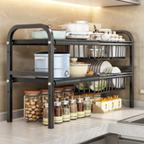 2-Layer Stainless Steel Expandable Under-the-Sink Rack