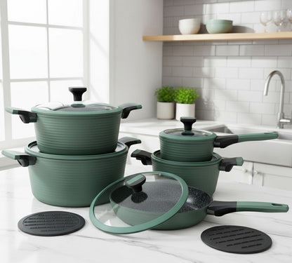 12 piece nonstick cooking pot set for versatile home cooking